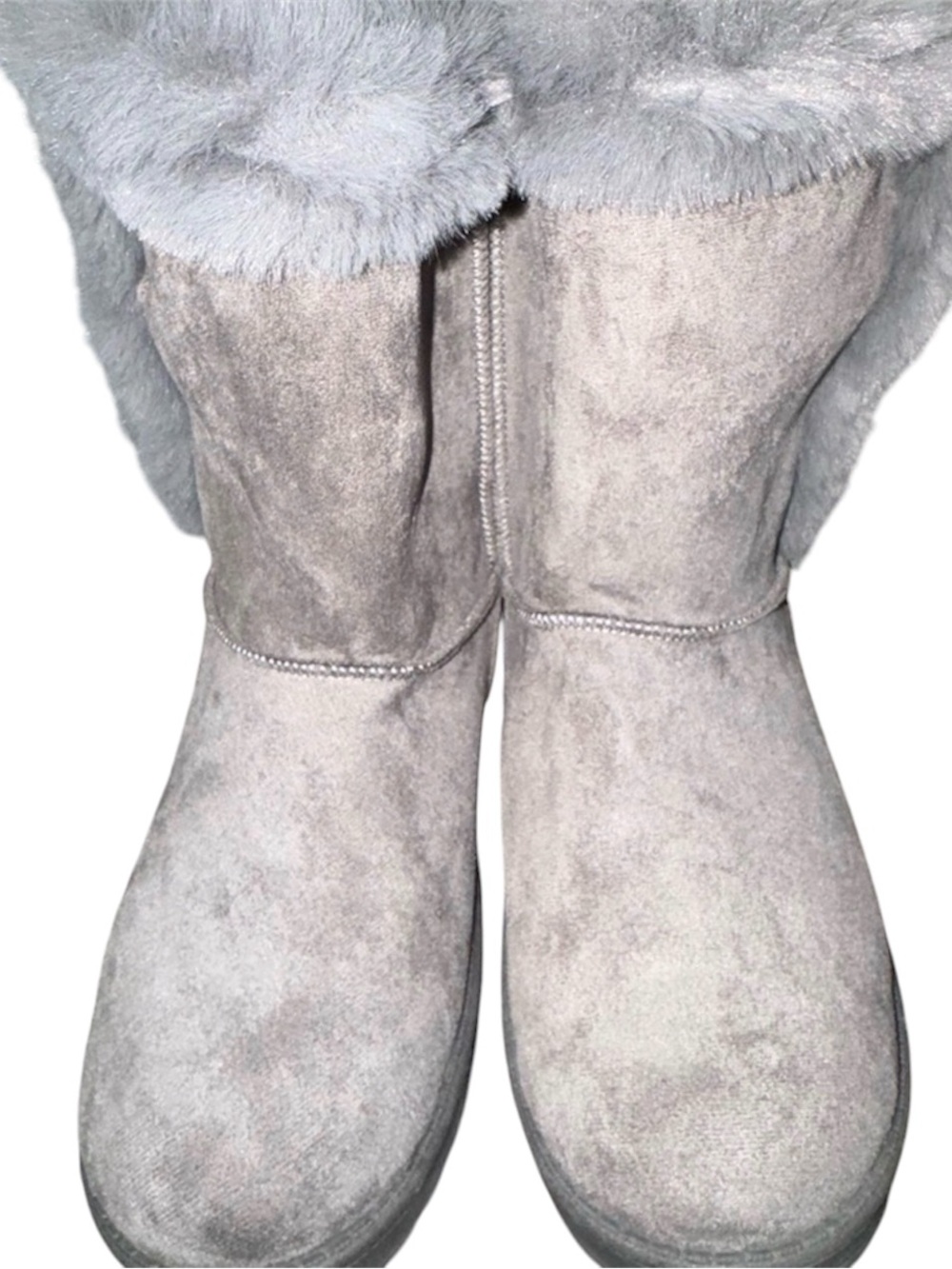 Abigail gray fluffy winter Boots